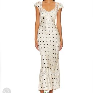 Free People Butterfly Babe Maxi Dress Small Cream/White